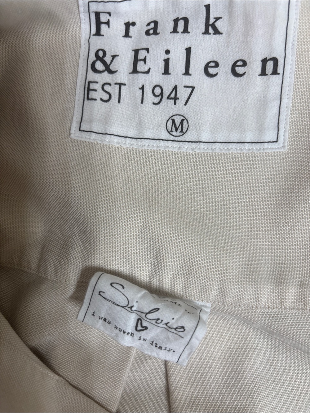 Frank & Eileen Beige Button-Down Shirt M - Picture 5 of 7